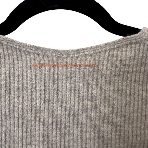 LUNYA Ribbed Knit‎ Cashmere Lounge Top Grey Medium - Picture 3 of 6